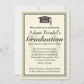 卒業の証明書の発表 招待状 (正面)