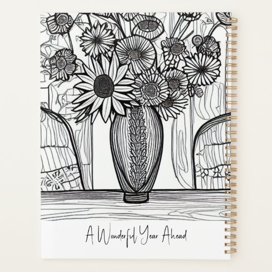 卒業の贈り物 – フローラアート未完成 プランナー手帳 (裏面)