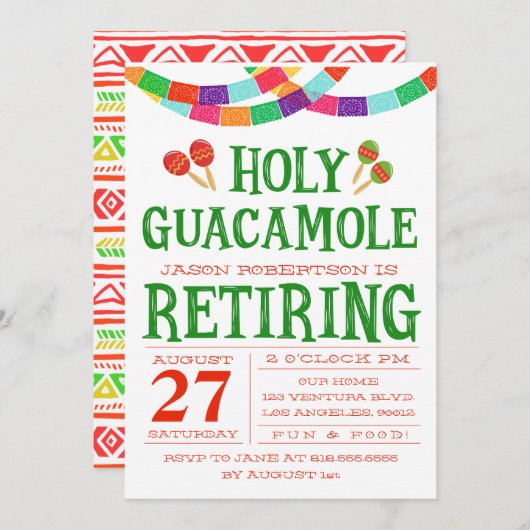 卒業の退職のパーティの招待状 招待状 (正面/裏面)