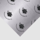 卒業の銀のティッシュペーパーのおめでとう 薄葉紙 (詳細)