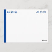 卒業の青いパーティーのアドバイス ポストカード (裏面)