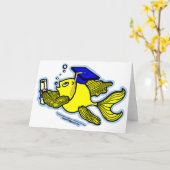 卒業の魚の卒業生 カード (黄色い花)