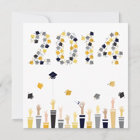 卒業の2014年のパーティの招待状II 招待状 (正面)