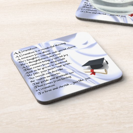 卒業の   孫の詩 コースター (左側)