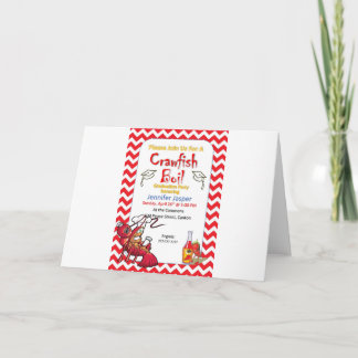 卒業のCrawfishの沸騰パーティの招待状 招待状