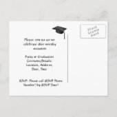 卒業はがき、白黒フォーマル 案内ポストカード (裏面)