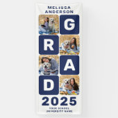 卒業はっきりしたカスタム5写真卒業パーティー 横断幕 (縦)