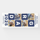 卒業はっきりしたカスタム5写真卒業パーティー 横断幕 (横)