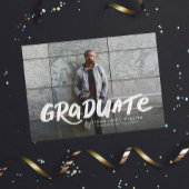 卒業はっきりしたシンプル2枚カッコいいの写真卒業 案内状