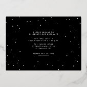 卒業はっきりしたシンプル2枚カッコいいの写真卒業 箔招待状 (裏面)