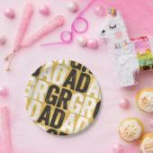 卒業はっきりしたタイポグラフィ金ゴールド卒業会 ペーパープレート (パーティー)