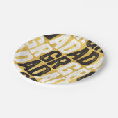 卒業はっきりしたタイポグラフィ金ゴールド卒業会 ペーパープレート (アングル)