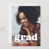 卒業はっきりした者 |モダン2枚の写真2023卒業 招待状 (正面)