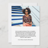 卒業はっきりした者 |モダン2枚の写真2023卒業 招待状 (裏面)