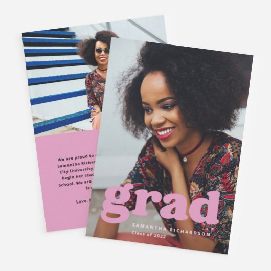 卒業はっきりした者 | モダン Two Photo 2022卒業 招待状