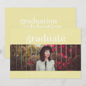 卒業はっきりした者 |写真卒業招待状 招待状 (正面/裏面)