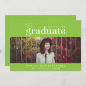 卒業はっきりした者 |写真卒業招待状 招待状 (正面/裏面)