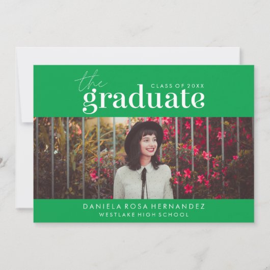 卒業はっきりした者 |写真卒業招待状 招待状 (正面)