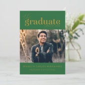 卒業はっきりした者 |写真卒業招待状 招待状 (スタンド正面)