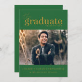 卒業はっきりした者 |写真卒業招待状 招待状 (正面/裏面)