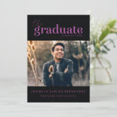 卒業はっきりした者 |写真卒業招待状 招待状 (スタンド正面)