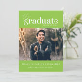 卒業はっきりした者 |写真卒業招待状 招待状 (スタンド正面)