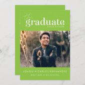 卒業はっきりした者 |写真卒業招待状 招待状 (正面/裏面)