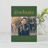 卒業はっきりした者 |写真卒業招待状 招待状 (スタンド正面)