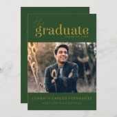 卒業はっきりした者 |写真卒業招待状 招待状 (正面/裏面)