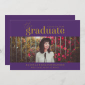 卒業はっきりした者 |写真卒業招待状 招待状 (正面/裏面)