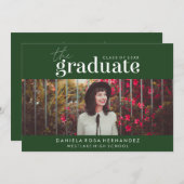 卒業はっきりした者 |写真卒業招待状 招待状 (正面/裏面)