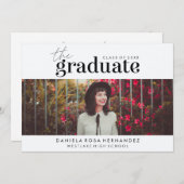 卒業はっきりした者 |写真卒業招待状 招待状 (正面/裏面)