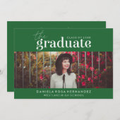 卒業はっきりした者 |写真卒業招待状 招待状 (正面/裏面)