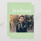 卒業はっきりした者 |写真卒業招待状 招待状 (正面/裏面)