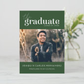 卒業はっきりした者 |写真卒業招待状 招待状 (スタンド正面)