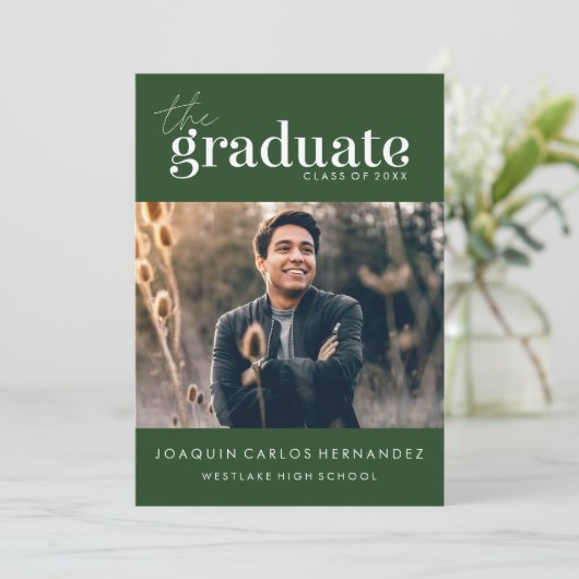 卒業はっきりした者 |写真卒業招待状 招待状 (スタンド正面)