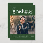 卒業はっきりした者 |写真卒業招待状 招待状 (正面/裏面)