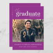 卒業はっきりした者 |写真卒業招待状 招待状 (正面/裏面)