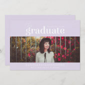 卒業はっきりした者 |写真卒業招待状 招待状 (正面/裏面)