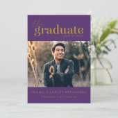 卒業はっきりした者 |写真卒業招待状 招待状 (スタンド正面)