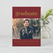 卒業はっきりした者 |写真卒業招待状 招待状 (スタンド正面)