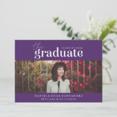 卒業はっきりした者 |写真卒業招待状 招待状 (スタンド正面)