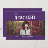 卒業はっきりした者 |写真卒業招待状 招待状 (正面/裏面)