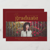 卒業はっきりした者 |写真卒業招待状 招待状 (正面/裏面)