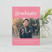 卒業はっきりした者 |写真卒業招待状 招待状 (スタンド正面)