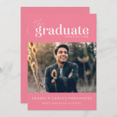 卒業はっきりした者 |写真卒業招待状 招待状 (正面/裏面)