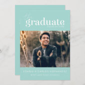 卒業はっきりした者 |写真卒業招待状 招待状 (正面/裏面)