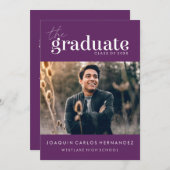 卒業はっきりした者 |写真卒業招待状 招待状 (正面/裏面)