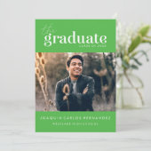 卒業はっきりした者 |写真卒業招待状 招待状 (スタンド正面)