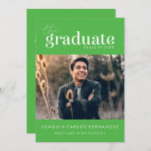 卒業はっきりした者 |写真卒業招待状 招待状 (正面/裏面)